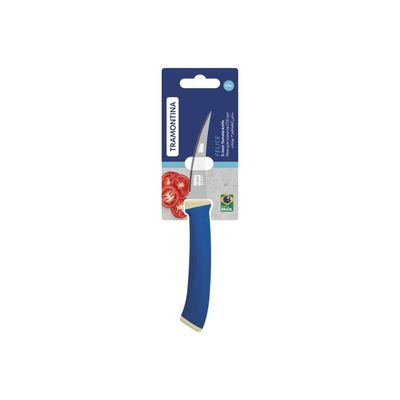 Faca para Tomate Tramontina Felice com Lâmina em Aço Inox e Cabo de Polipropileno Azul 3 polegada