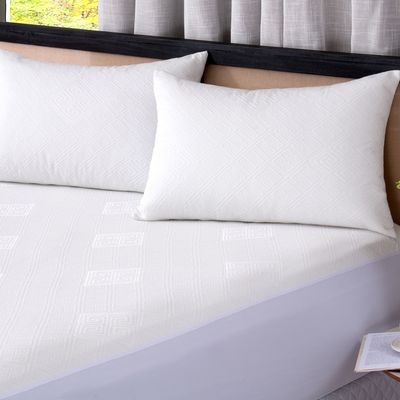Protetor Colchão Jacquard Impermeável Queen  3 Peças - Branco - 100% Poliéster
