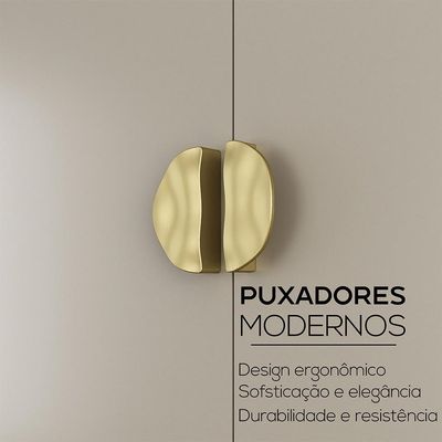 Guarda-Roupa Casal Brescia 6 Portas 4 Gavetas Bege