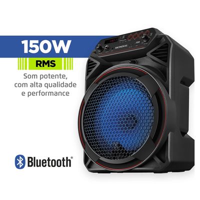 Caixa Amplificada Bluetooth Mondial CM-150 - Bivolt