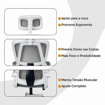 Kit 4 Cadeiras De Escritório Oficial Legacy Cinza