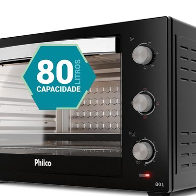 Forno Elétrico Philco 80L Preto 4 resistências PFE80A 127V
