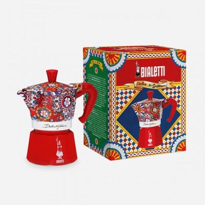 CAFETEIRA BIALETTI MOKA EXPRESS DOLCE & GABBANA SERVE 6 XÍCARAS VERMELHO 10010506
