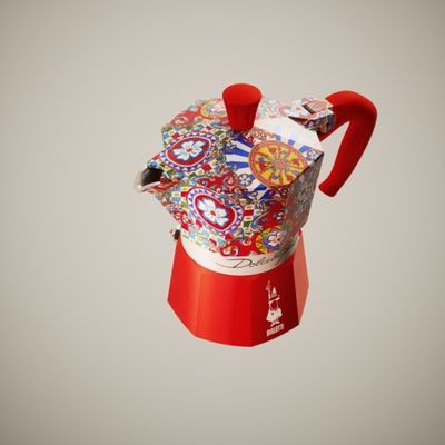 CAFETEIRA BIALETTI MOKA EXPRESS DOLCE & GABBANA SERVE 6 XÍCARAS VERMELHO 10010506