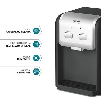 Purificador de Água Philco Dupla Filtragem 70W PPU11C Bivolt