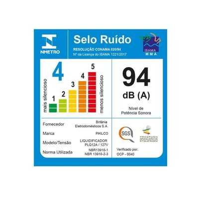 Liquidificador Philco 3L 12 Velocidades Cinza PLQ12A 110V