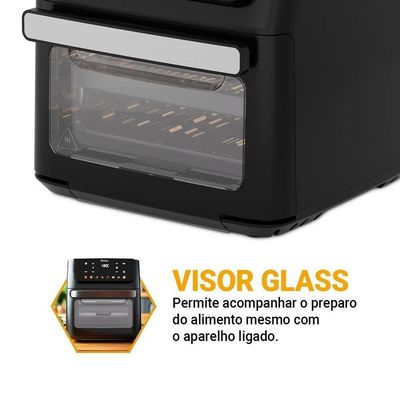 Air Fryer Oven Philco 11L 8 Funções Visor 1800W PAF11B 220V