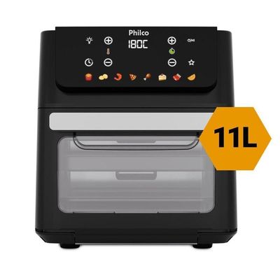 Air Fryer Oven Philco 11L 8 Funções Visor 1800W PAF11B 220V