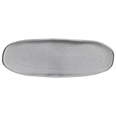 Conjunto de Travessas Ovais Rasas Grandes Orgânico Dust 36x13cm 4 Peças Porto Brasil Preto