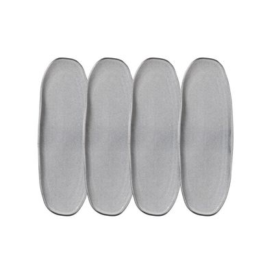 Conjunto de Travessas Ovais Rasas Grandes Orgânico Dust 36x13cm 4 Peças Porto Brasil Preto