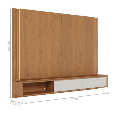 Painel Para Tv Suspenso Viena Freijo Off White Matte