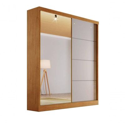 Guarda-roupa 100%mdf - Veneza-nature/off - Bianchi Móveis