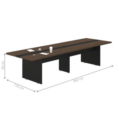 Mesa Reuniao 8 Lugares Design Escritório 3,60m Freijó