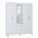 Cômoda 868 4 Gavetas E 1 Porta Com Guarda Roupa Solteiro Córdoba 4 Portas Branco Brilho - Poquema
