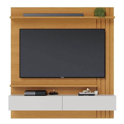 Painel Para Tv Home Suspenso Juriti 1.5 Naturale Off White Matte - Colibri