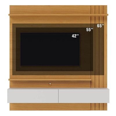 Painel Para Tv Home Suspenso Juriti 1.5 Naturale Off White Matte - Colibri