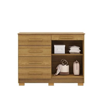 Cômoda Sapateira 2 Portas 5 Gavetas Nature Brisa