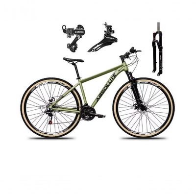 Bicicleta Aro 29 Absolute Nero 5 Alumínio Câmbios Shimano 24v Garfo Com Trava Mountain Bike Oliva 15