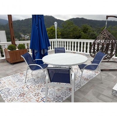 Guarda Sol Ombrelone Madeira 3m Com Proteção Uv Para Piscina Jardim Azul