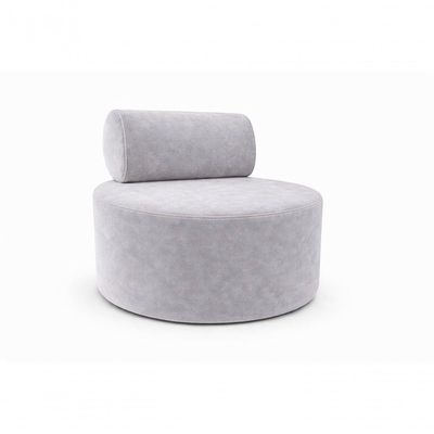 Poltrona Orgânica Decorativa Flora Sofisticada Para Sala E Recepção Veludo Prata Eli Móveis E Decoração