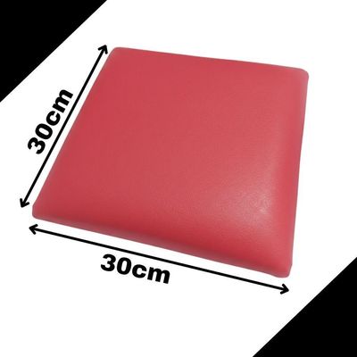 Kit 4 Assentos Estofado Para Banquetas De 30 Cm E Cadeiras Em Corino vermelho