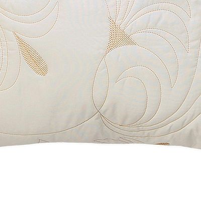 Capa De Almofada Decorativa Melody Bordada 1 Peça 100% Poliéster - Marfim