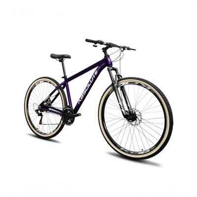 Bicicleta Aro 29 Absolute Nero 5 Alumínio 24v Freio A Disco Garfo Suspensão Mountain Bike Roxo 19
