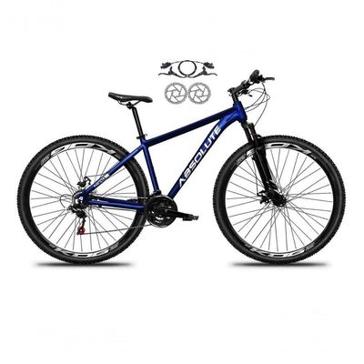 Bicicleta Aro 29 Absolute Nero 5 Alumínio 21v Freio Hidráulico Mountain Bike Garfo Suspensão Azul 19