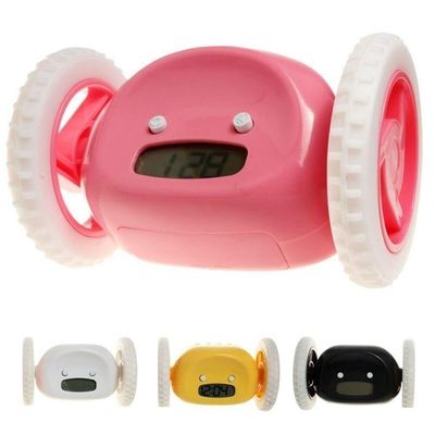 Relogio Despertador Fugitivo Corredor Com Rodas Clocky Digital Infantil Giratorio Maluco