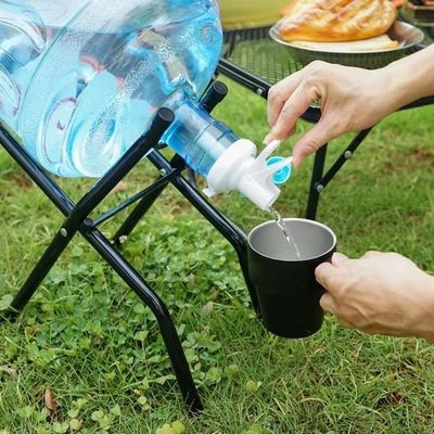 Suporte Galao Agua Base Garrafa Portatil Dobravel Camping Viagem Casa Mesa Pia Metal Multiuso Resistente Ajustavel