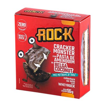 Alfajor Recheado Rock Peanut Cracker Monster Belga Coconut