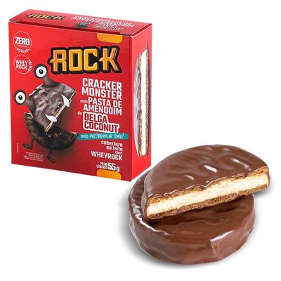 Alfajor Recheado Rock Peanut Cracker Monster Belga Coconut