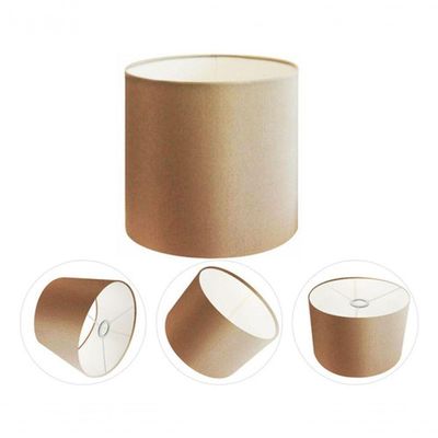 Cúpula Abajur E Luminária Cilíndrica Vivare Cp-7008 ø20x25cm - Bocal Nacional Palha