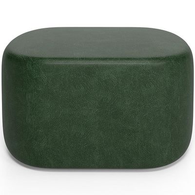 Puff Decorativo Orgânico para Living Quarto 70cm Doha W01 Couríssimo Verde Musgo - Lyam Decor