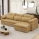 Sofá Retrátil Para Sala de Estar 4 Lugares 332cm Riza S03 Couro Soft Bege - Lyam Decor