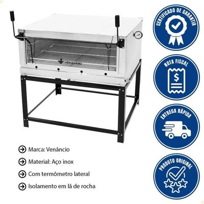 Forno Industrial A Gás Guilhotina Com Pedra Roma Firi90 Venâncio