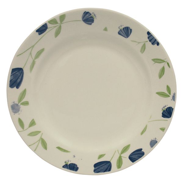 Prato de Sobremesa Oxford em Cerâmica Flores Azuis 18cm