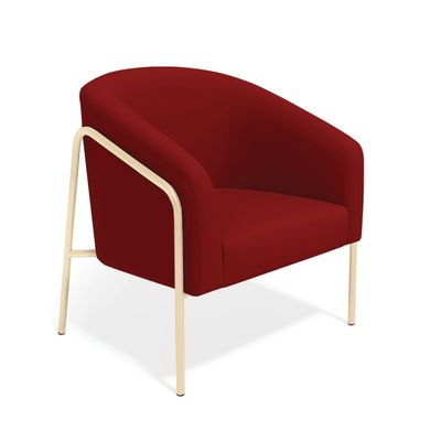 Poltrona Sala Decorativa Kit 2 Stella Base Alta Tubo Champanhe Veludo D03 - D'Rossi Mostarda