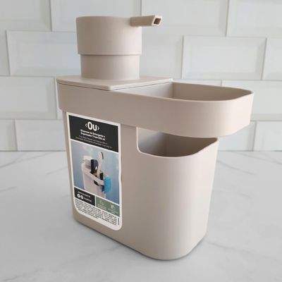 Dispenser Detergente 650ml Porta Esponja Pia