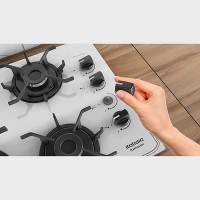 Fogão Cooktop Itatiaia Itamaster 4 Bocas Tripla Chamas Branco / Bivolt