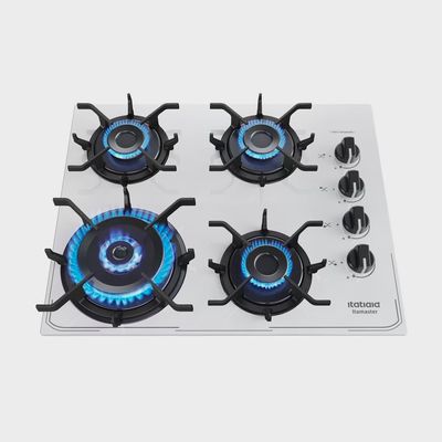 Fogão Cooktop Itatiaia Itamaster 4 Bocas Tripla Chamas Branco / Bivolt