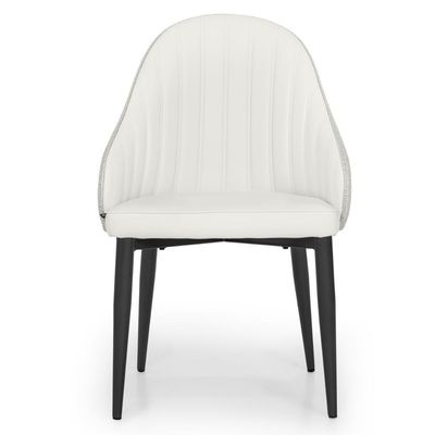 Cadeira De Jantar Estofada Design La Martina - Branco