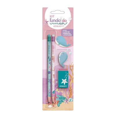 Kit Escrita Fundo Do Mar 4 Peças Leonora