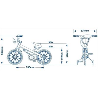 Bicicleta Infantil Aro 16 Com Rodinhas Extreme Nathor