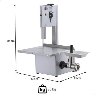 Serra Fita De Bancada Com Moedor Malta Mesa Inox Branca Lâmina 181cm Motor 1-2 Cv Bivolt