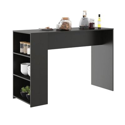 Bancada Balcão/ilha De Cozinha Gourmet Menu Móveis Preto