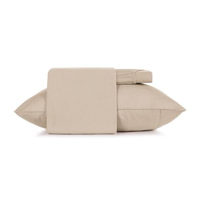 Jogo De Cama King 4 Peças Altenburg Malha Fio Penteado Bege Mocha