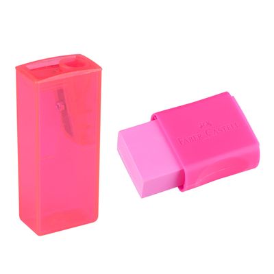 Kit Escrita Neon Rosa 4 Peças Faber-Castell