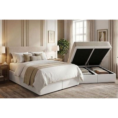 Cama Box Baú Novo + Colchão Anatômico Kappesberg D33 Carmine + Base Crc Corano White