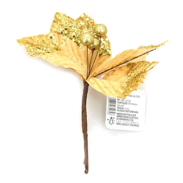 Flor Bico Glitter Dr 20cm CV233369 Cazza Flor Bico Glitter Dr 20cm CV233369 Cazza